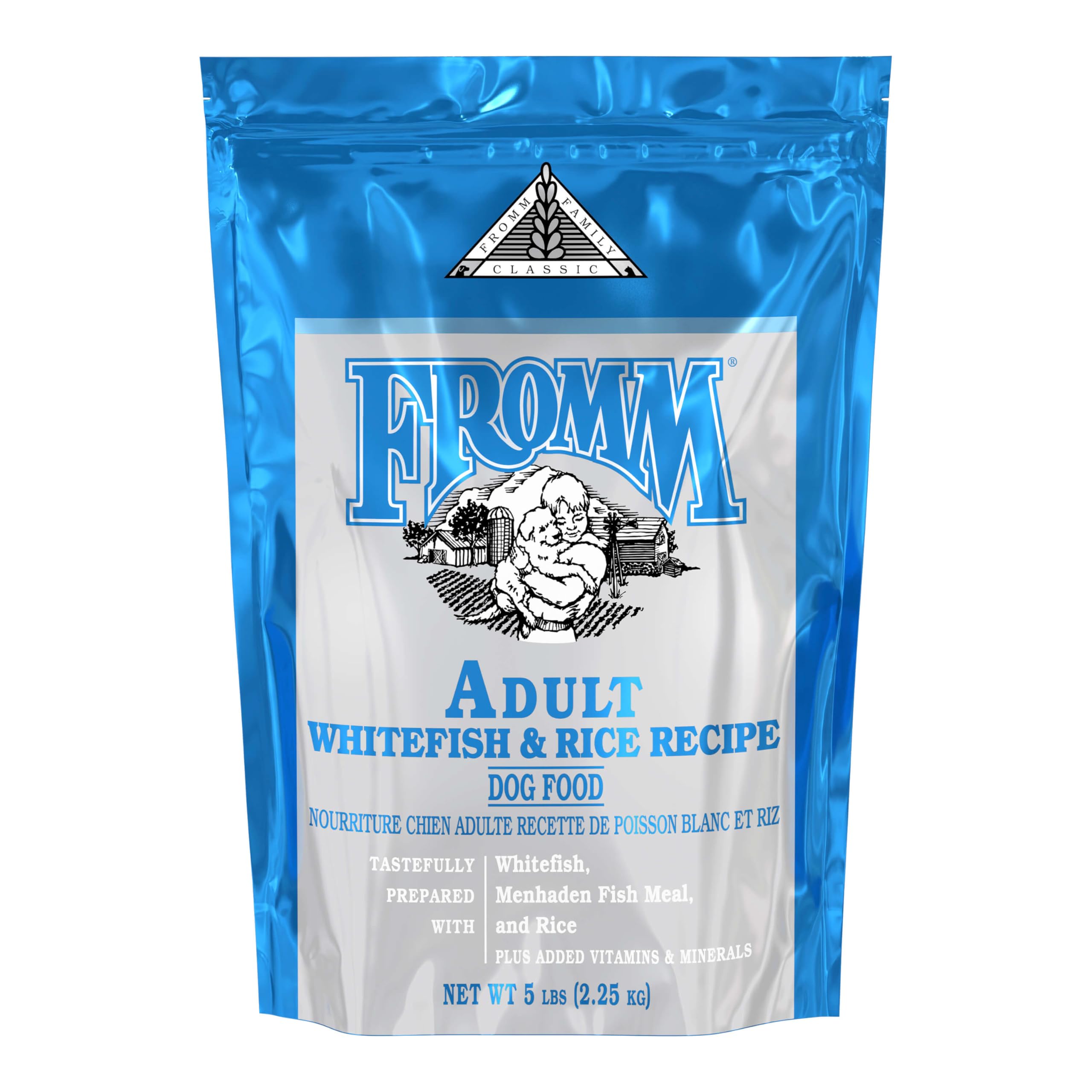 Fromm Clasico adulto con pescado blanco y arroz, bolsa de 5 lb para perros