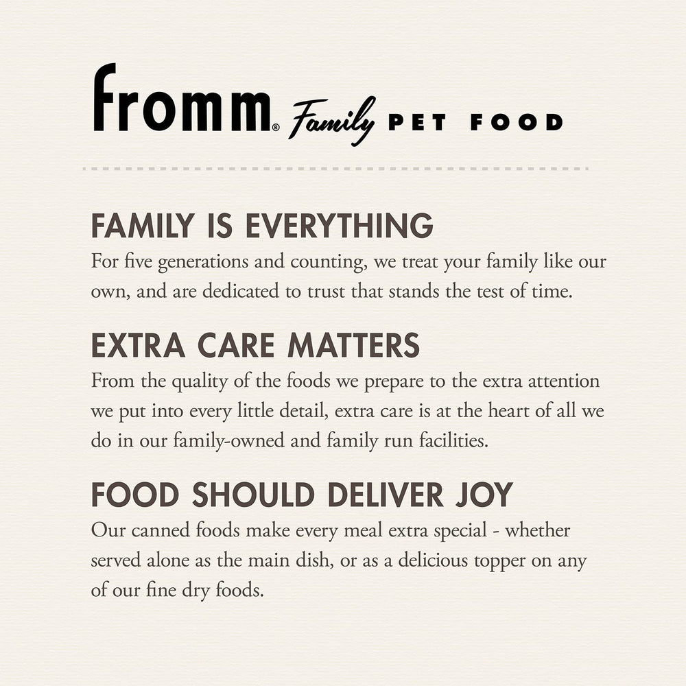 Fromm complemento recetas secas: mayor humedad y sabor.