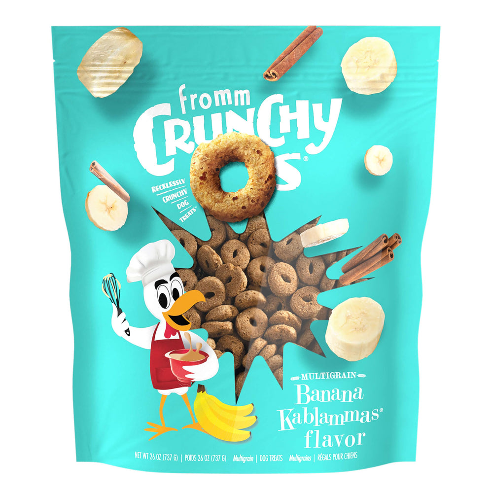 Fromm Crunchy Os Banana Kablammas, bolsa de 26 oz, snack crujiente para perros