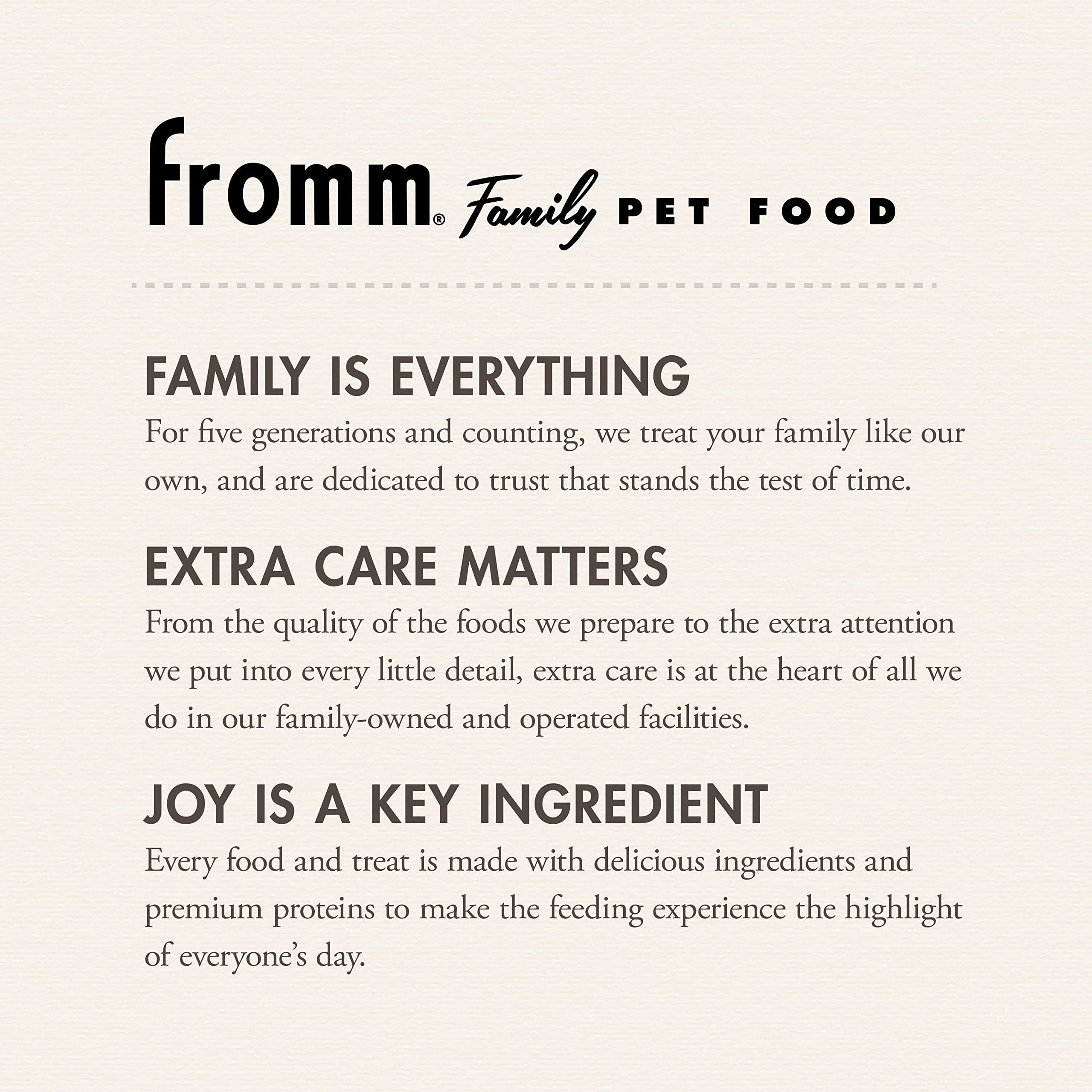 Fromm PurrSnackitty, ingredientes de alta calidad, pollo como fuente de proteína