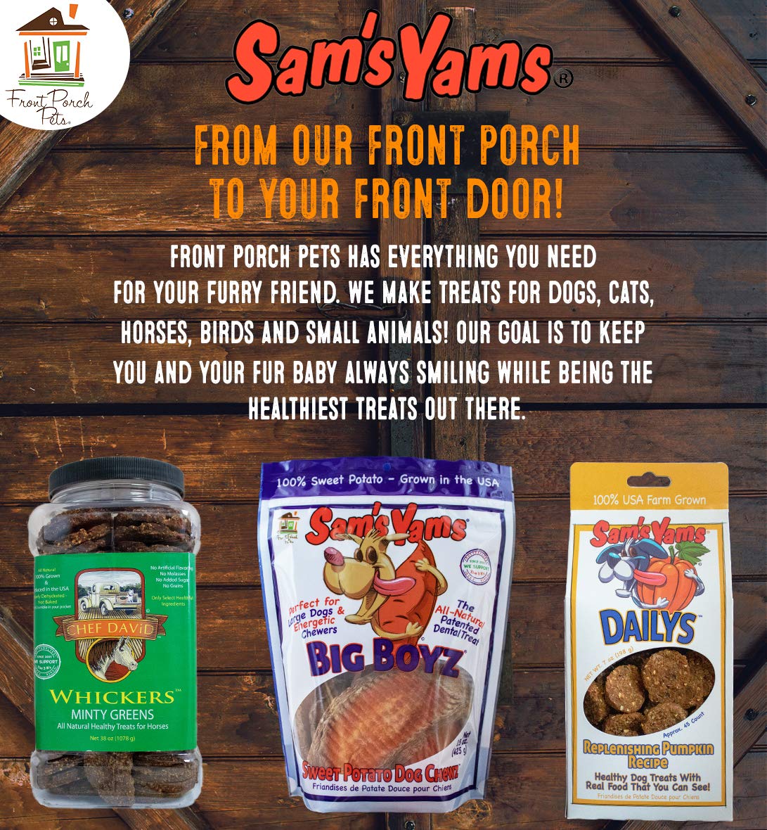 Sam's Yams batata-dulce-verdura sabor natural para premiar momentos
