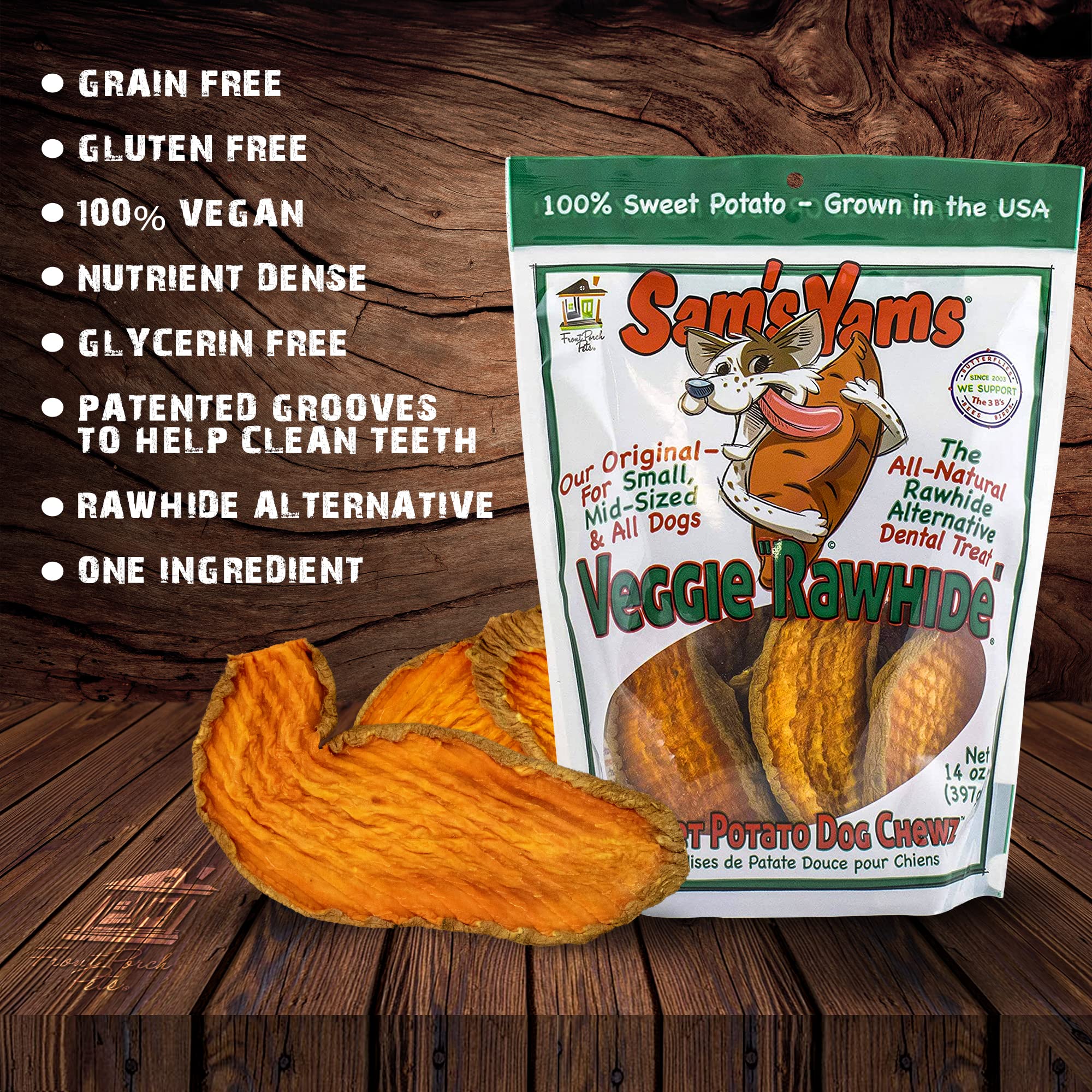 Sam's Yams beta-caroteno natural para color y nutrición en mascotas