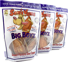 Front Porch Pets Sams Yams Big Boyz: paquete de masticables de camote para perros grandes