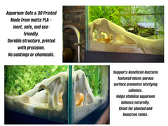 FROSTO decoración acuario natural aporta estética realista y armonía con el sustrato