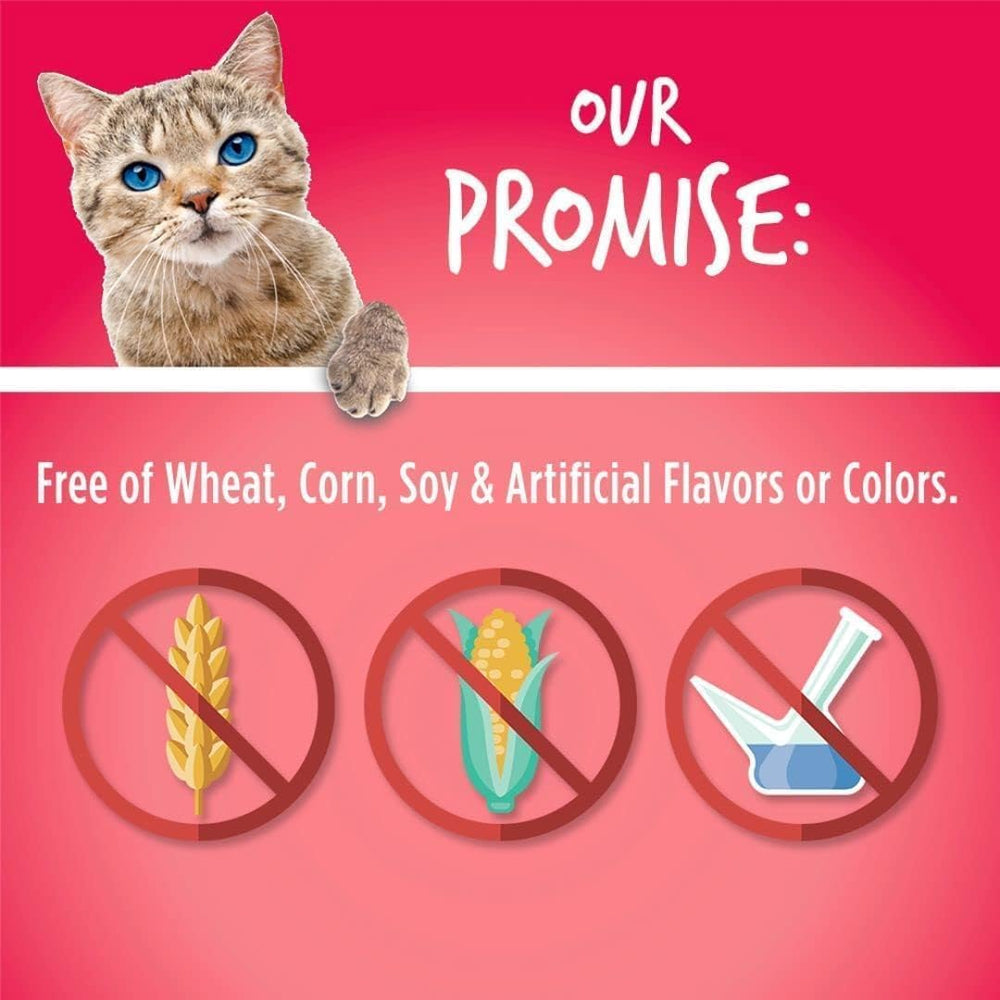 Fruitables en bolsa, presentación crujiente para premiar al gato.