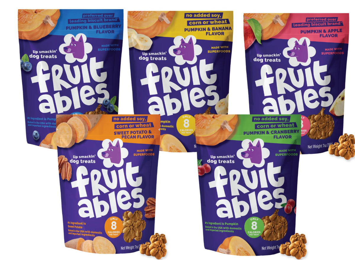 Fruitables calabaza-manzana, golosinas crujientes para perros y entrenamiento diario