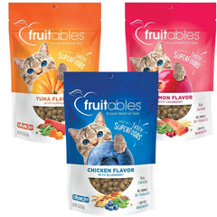 Fruitables Cat Treats: crujientes premios para gatos, sabor delicioso.