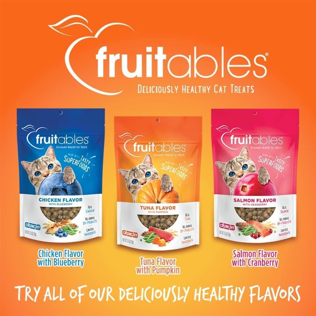 Fruitables perfil nutricional, galletas bajas en calorías para gatos.