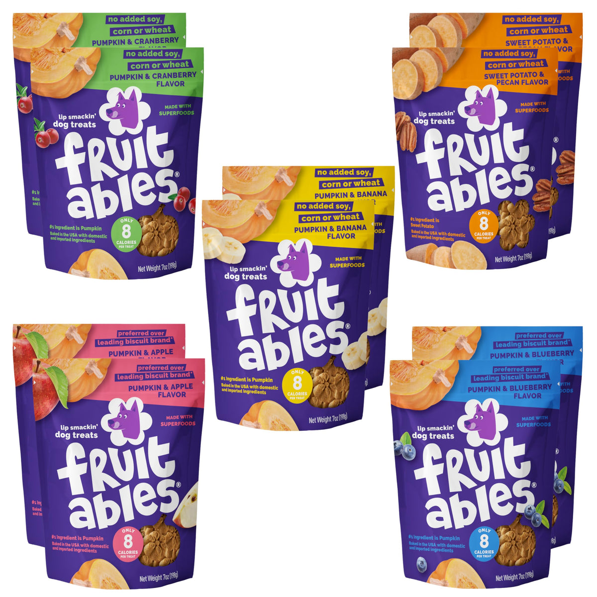 Premios Fruitables calabaza-manzana, sabor atractivo para premiar entrenamientos