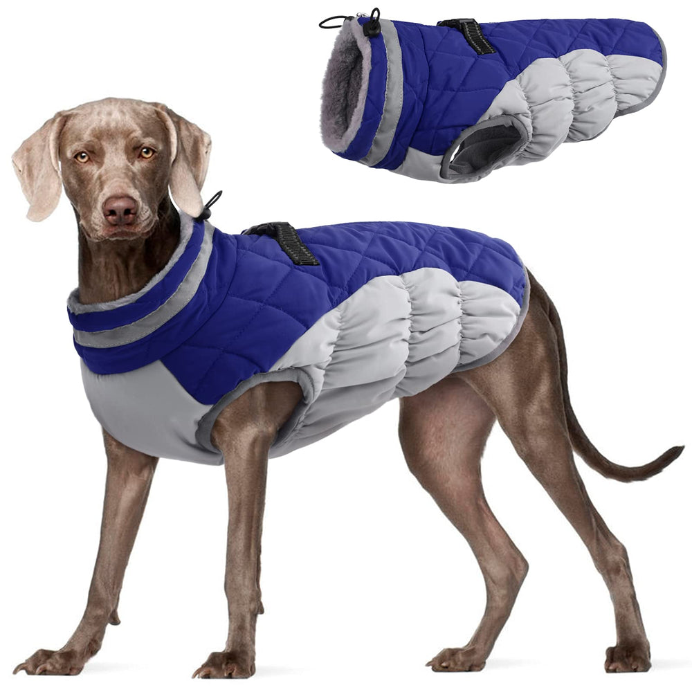 FUAMEY capa para perro grande con cremallera trasera, fácil de vestir.