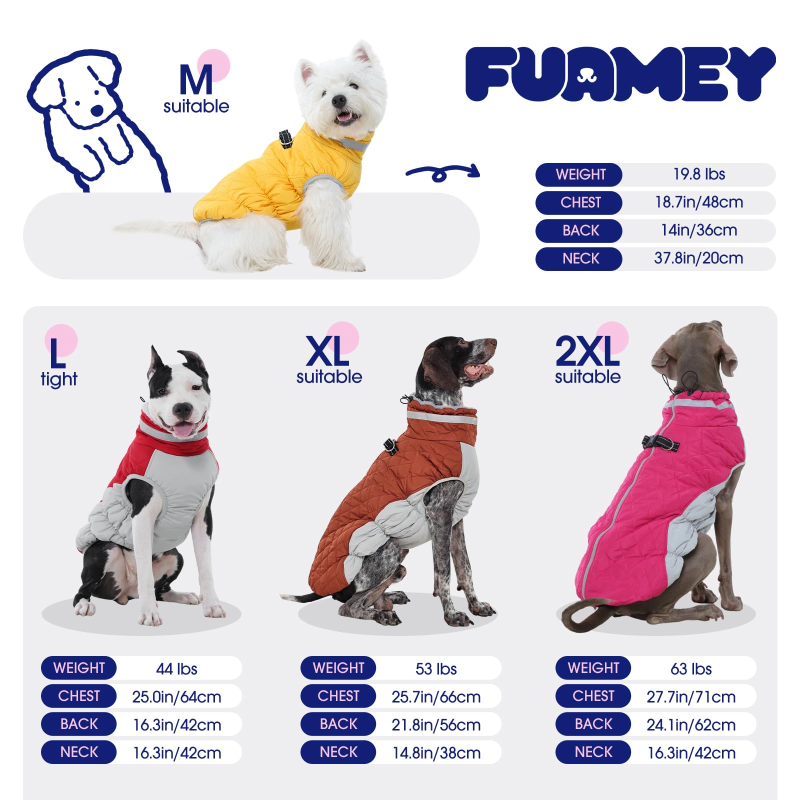 FUAMEY capa con cremallera en espalda que facilita ponérsela.