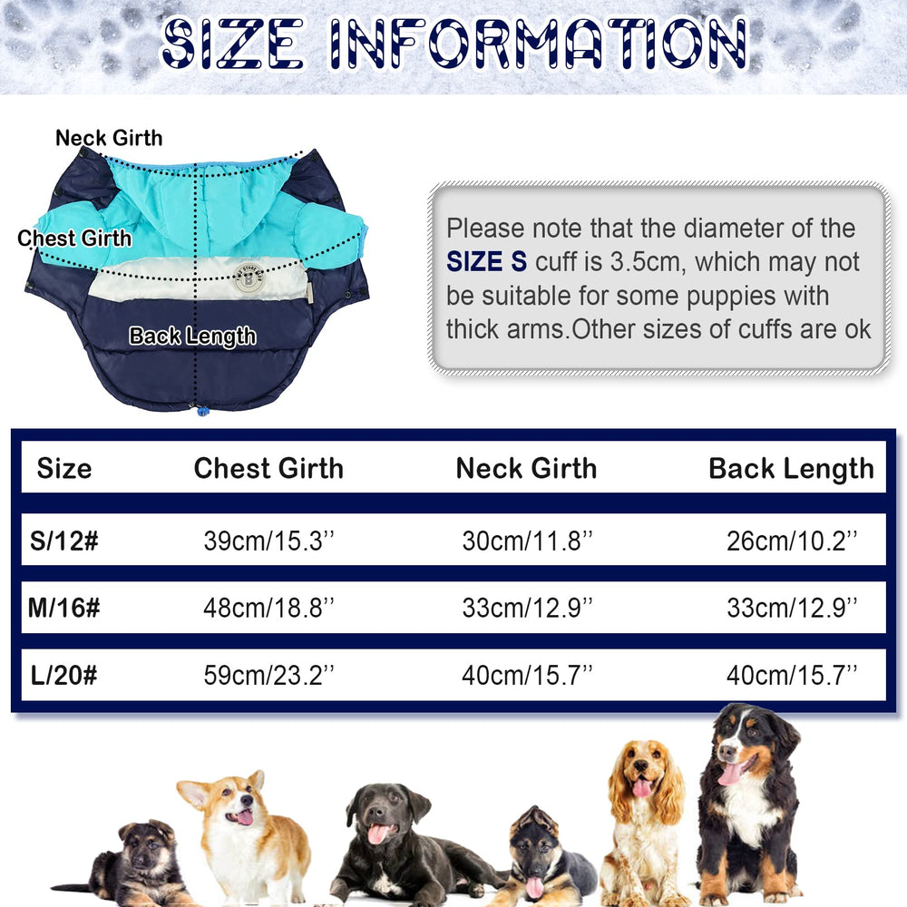 FUAMEY chaqueta puffer con capucha para cachorro, protege orejas en climas fríos