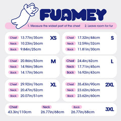 FUAMEY abrigo para perros, espalda visible, protección contra viento y nieve