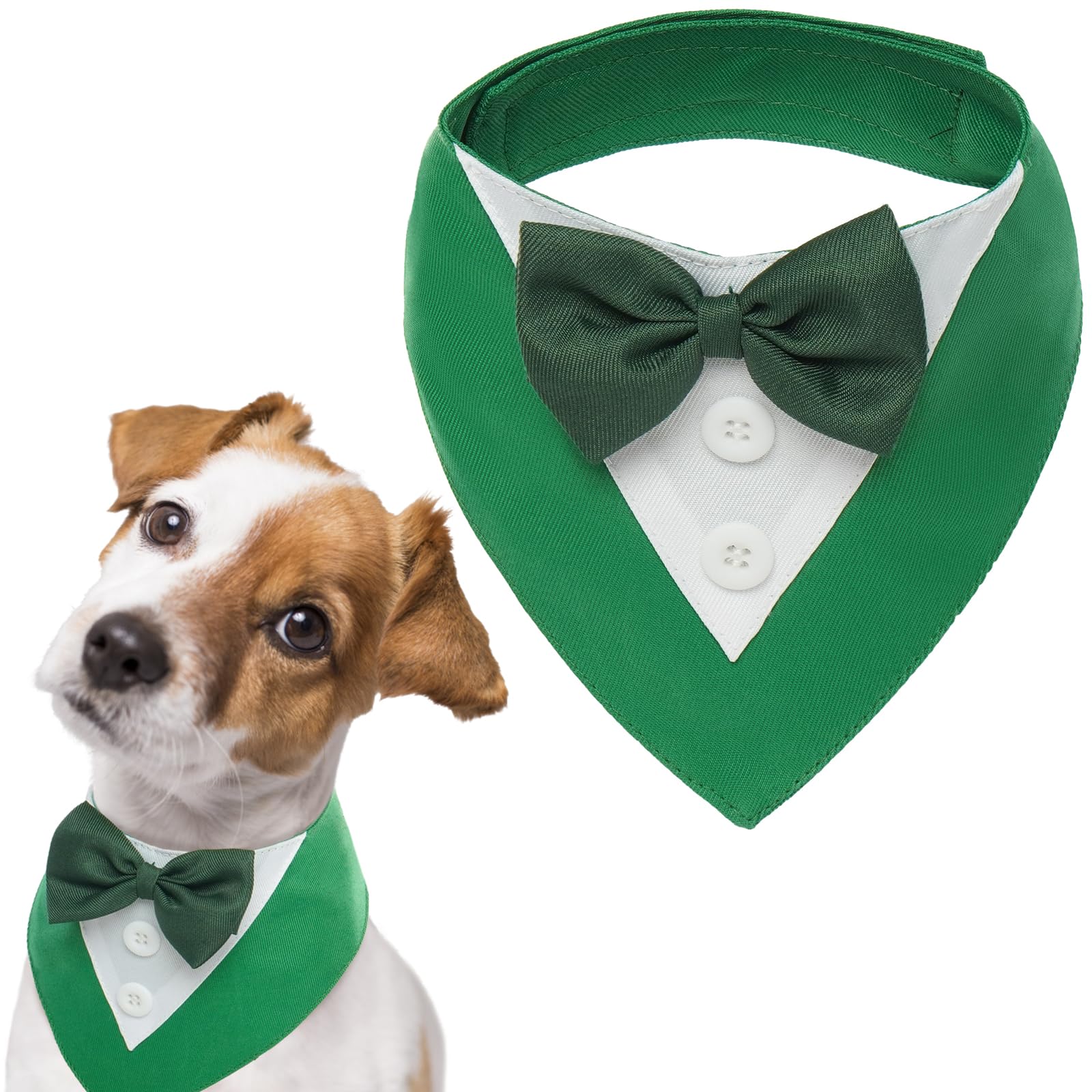 FUAMEY esmoquin para perro San Patricio mediano, ideal para festivales y sesiones de fotos.
