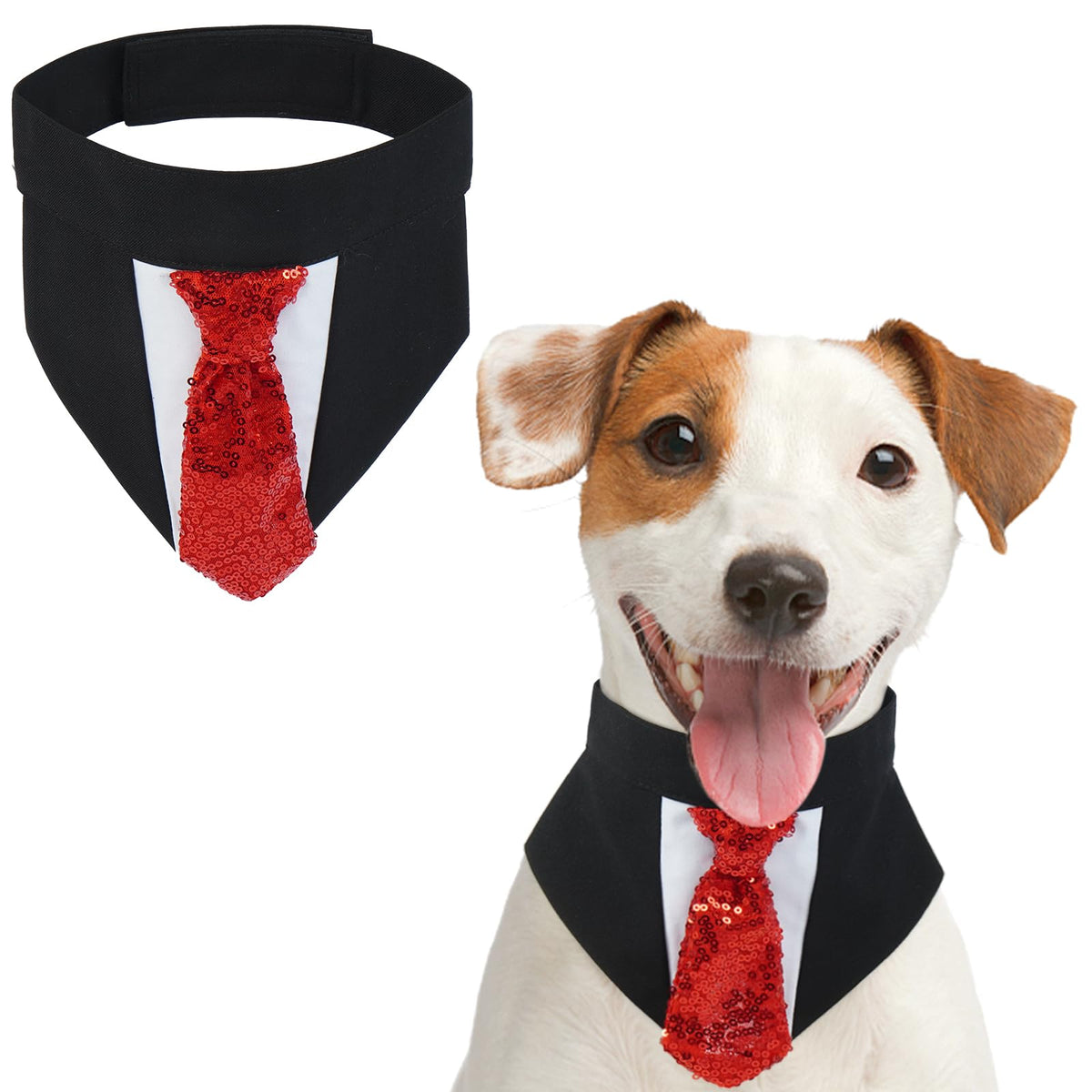 FUAMEY Panuelo-Perro con Corbatín formal, ideal para bodas y fiestas.