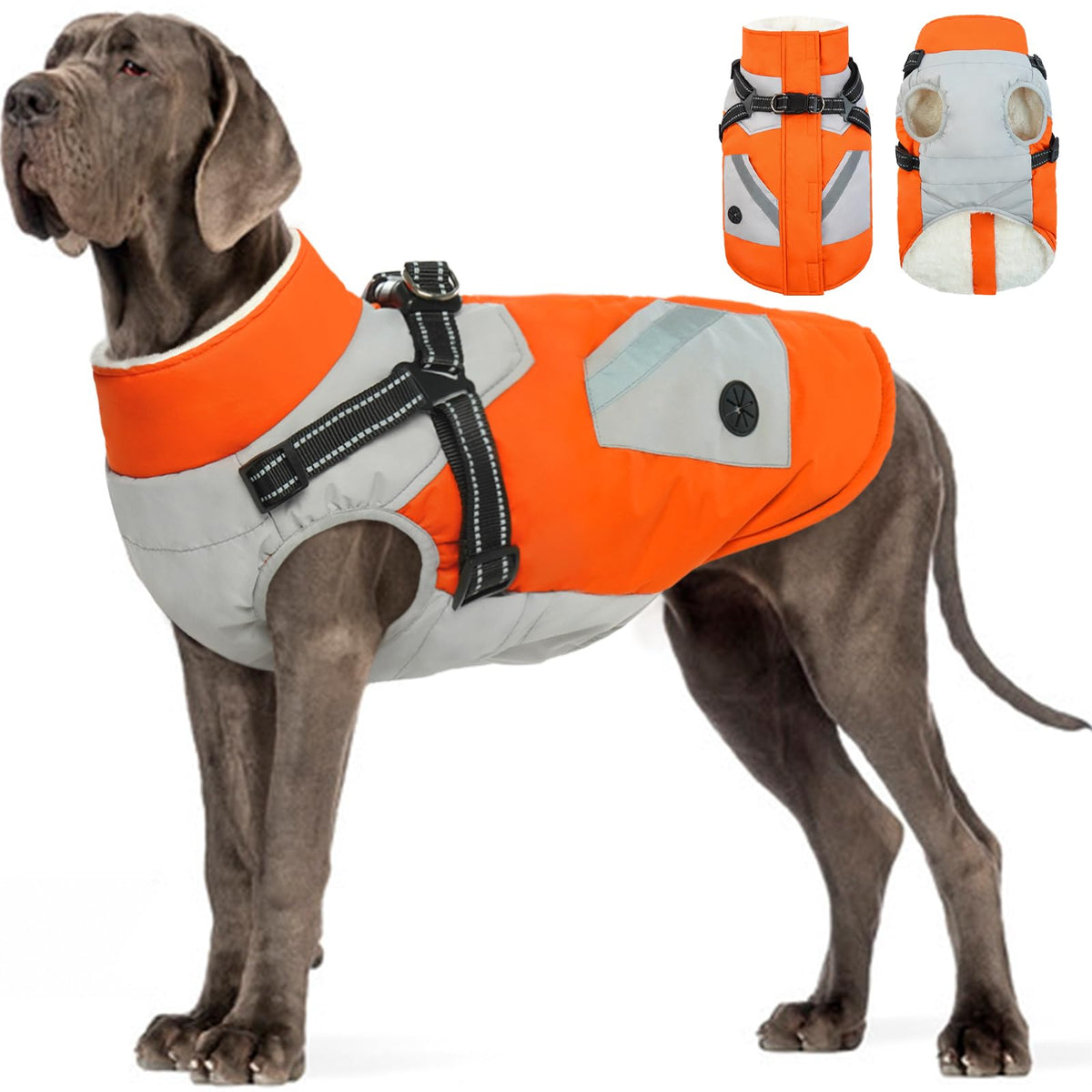 FUAMEY chaqueta con arnés integrado para paseos seguros y cómodos