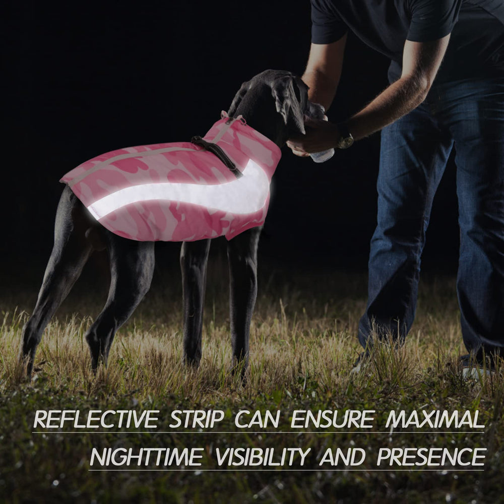 FUAMEY chaqueta canina con tiras reflectantes amplias para mayor visibilidad.