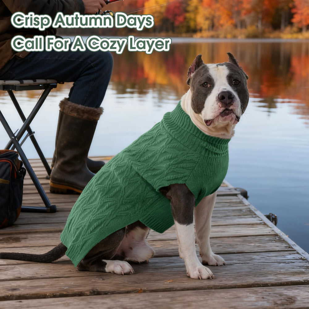 FUAMEY sudadera verde para perros, color versátil para salidas diarias.