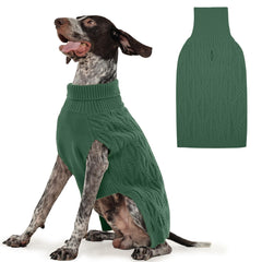 FUAMEY sudadera para perros con cuello alto, vista frontal, ideal para paseos fríos.