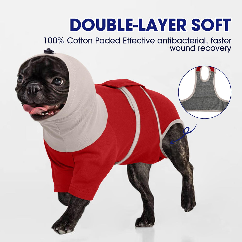 FUAMEY traje de recuperación para perros, versión con cobertura amplia para zonas sensibles.