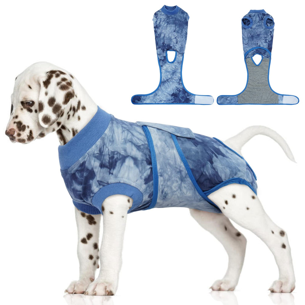 FUAMEY Recovery Suit para perros, vista frontal, movilidad cómoda tras cirugía