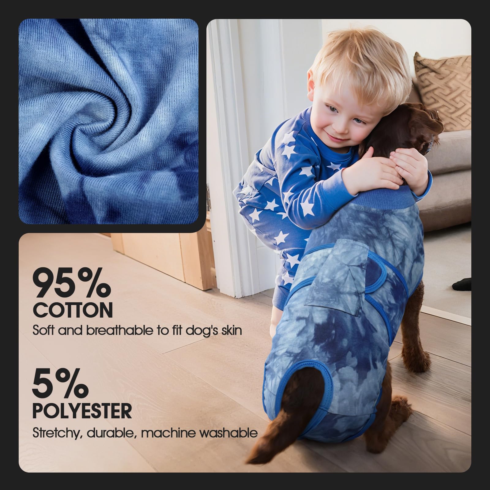 FUAMEY Vestido de recuperación con tejido transpirable, comodidad tras cirugía.