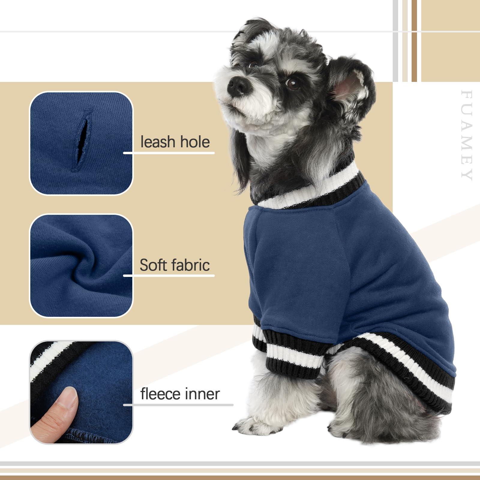 FUAMEY sudadera para perros, colores variados para combinar estilo.