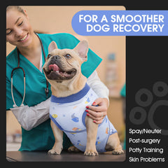 FUAMEY traje quirúrgico para perros, cómodo y ligero para usar en casa.