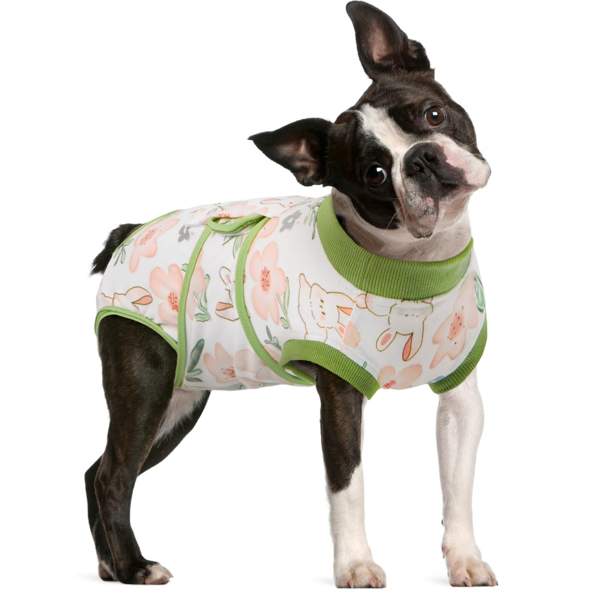 FUAMEY traje recuperación para perro modelo poniéndose, cómodo y fácil de vestir