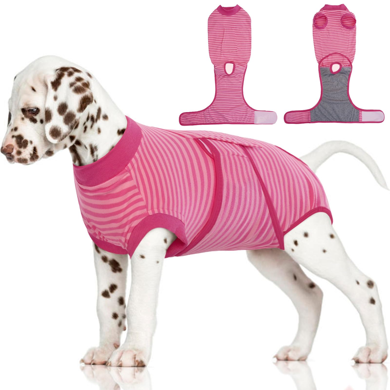 FUAMEY Traje de recuperación para perros, vista frontal, evita lamidos de heridas