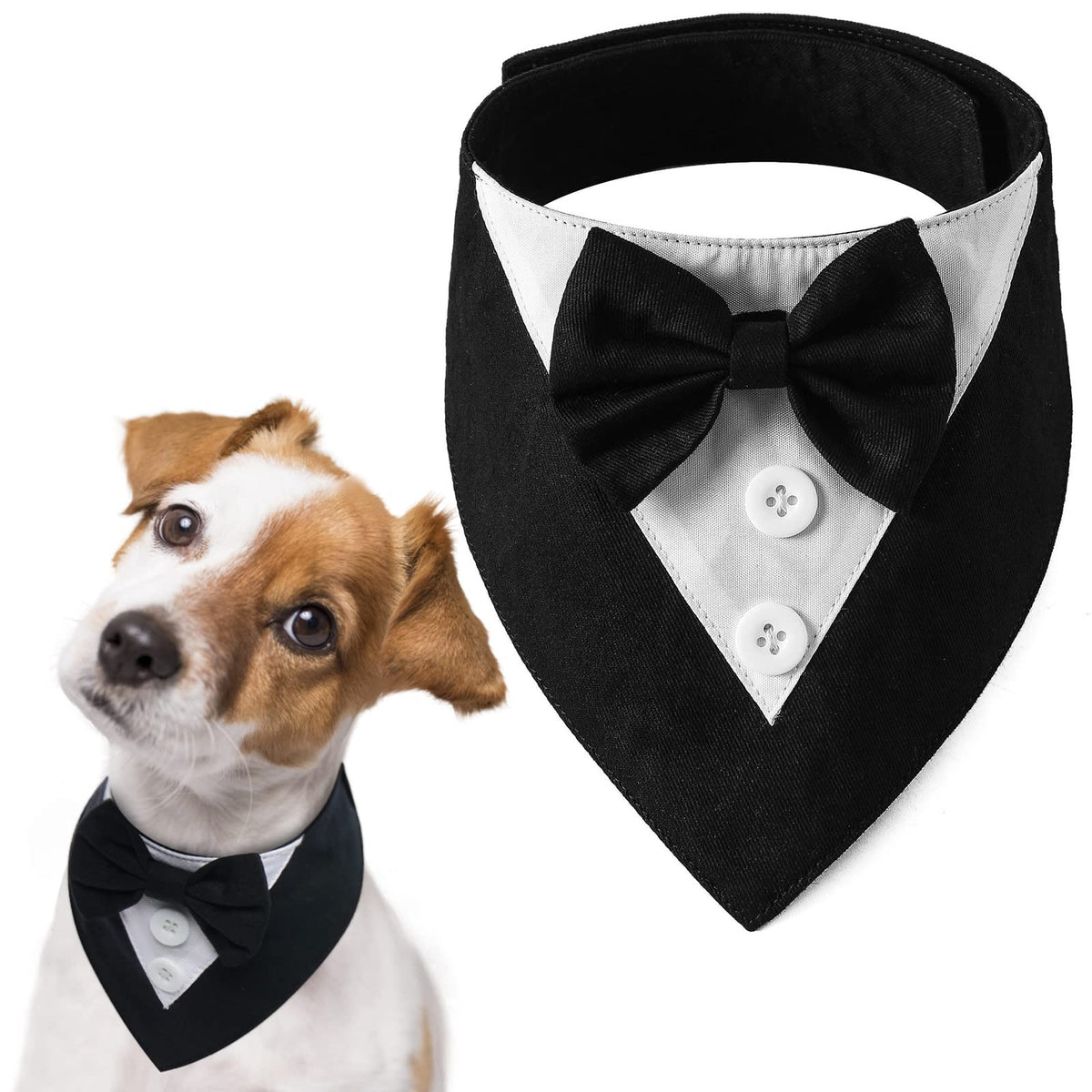 FUAMEY tuxedo para perro mediano, vista frontal elegante para eventos