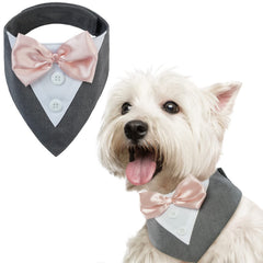 FUAMEY esmoquin para perro pequeño gris, ideal para eventos formales