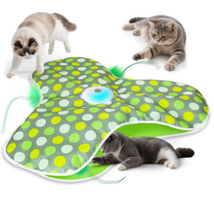 FUGODIWI Juguete Interactivo Gato con Pluma Cola para estimular juego de caza