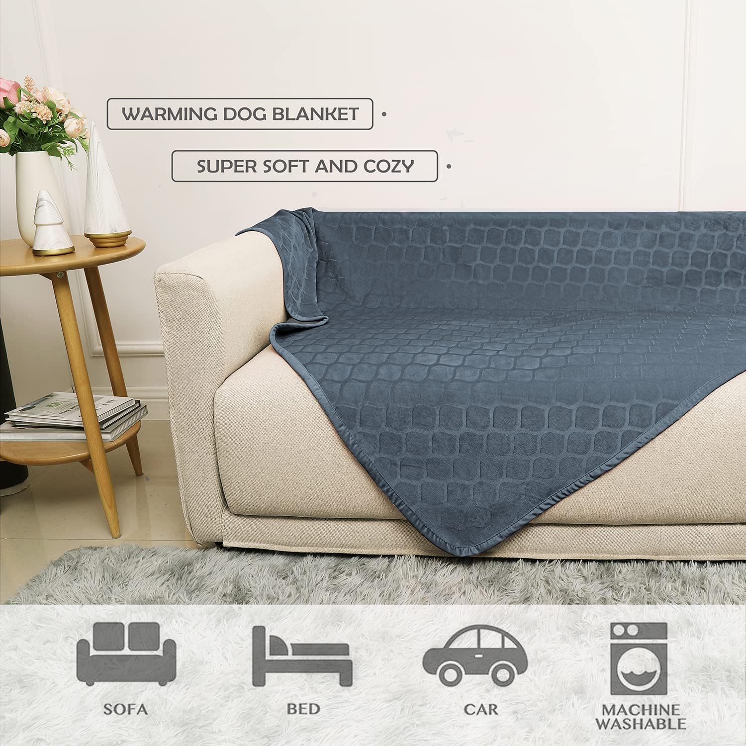 Cobertor Fuguitex lavable a máquina mantiene limpio.