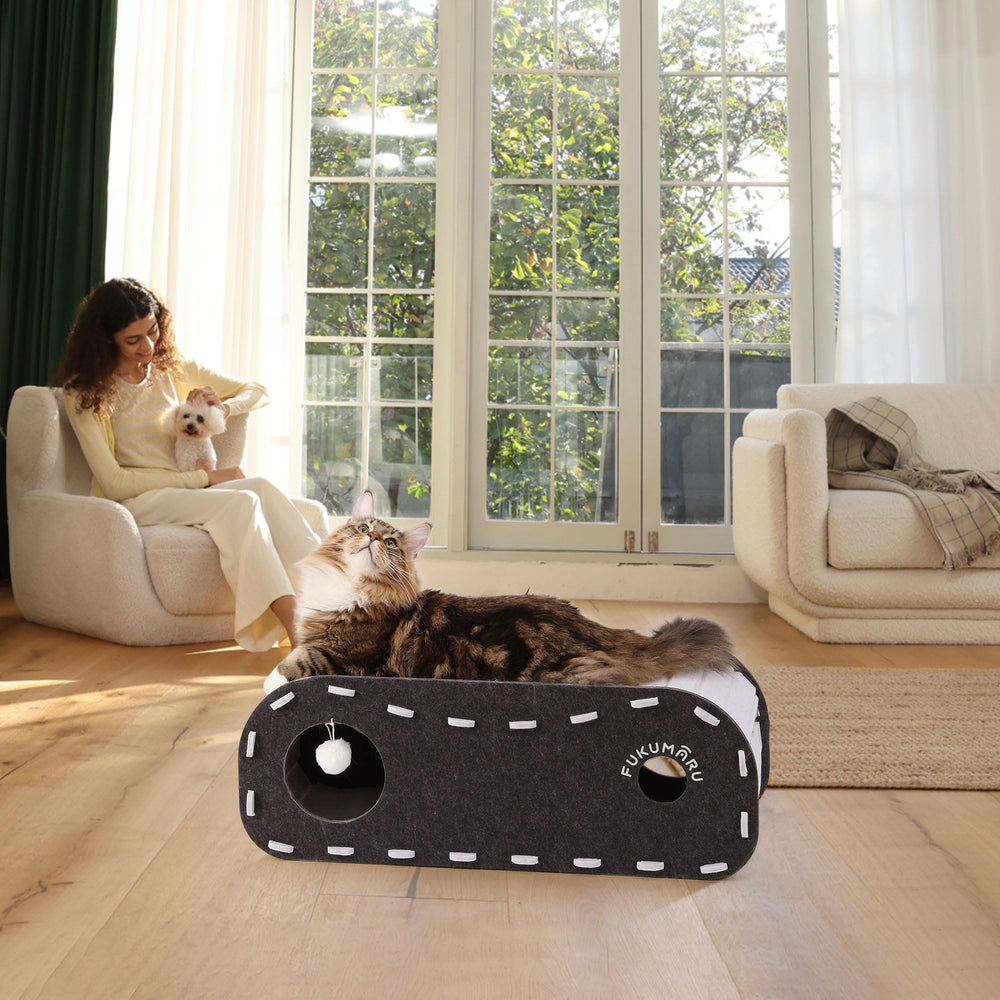 Cama para varios gatos FUKUMARU, ideal para hogares con múltiples felinos.