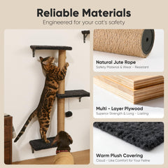 Cama de pared para gatos FUKUMARU: descanso elevado y cómodo.