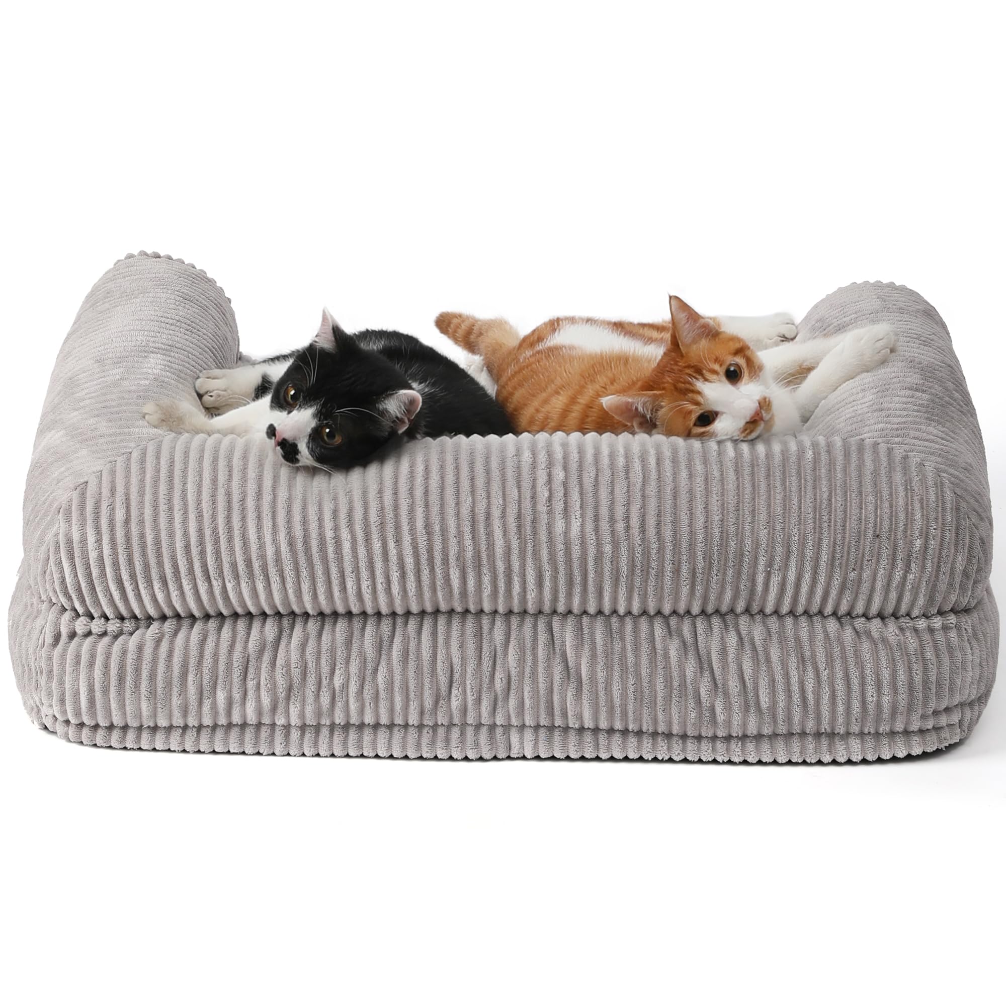 FUKUMARU cama perro pana gris, diseño versátil para distintos espacios