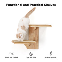 FUKUMARU estante de pared para gatos, estabilidad segura en pared de yeso de 16 pulgadas.