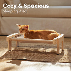 FUKUMARU estructura-reforzada-madera-metal: soporte estable para gatos grandes.