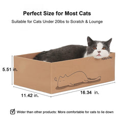 FUKUMARU rasca-gato en caja-cartón protege muebles