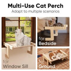 FUKUMARU hamaca-gato-ventana: cama elevada para descanso seguro.