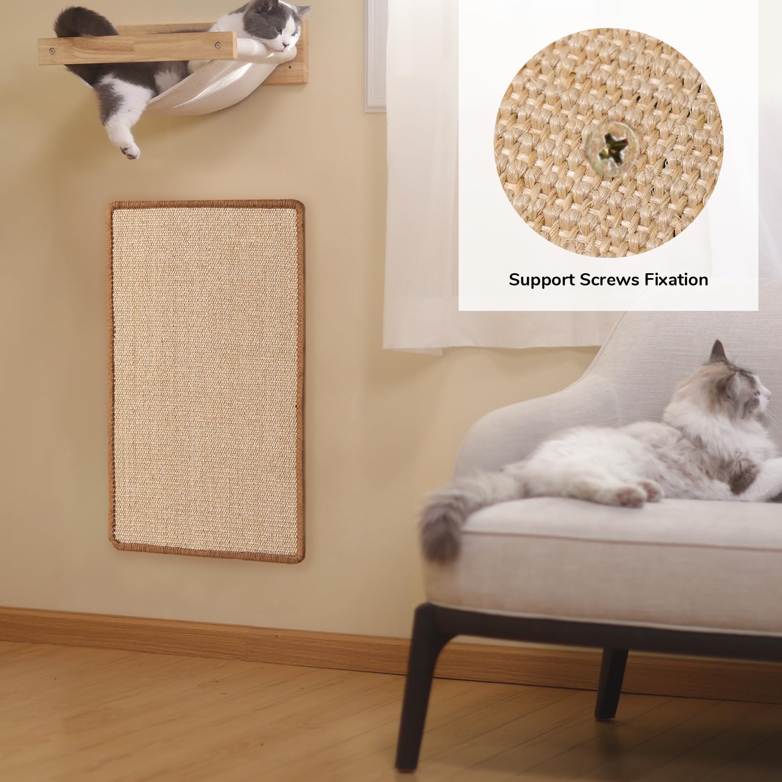 FUKUMARU material seguro para gatos y fácil de limpiar.