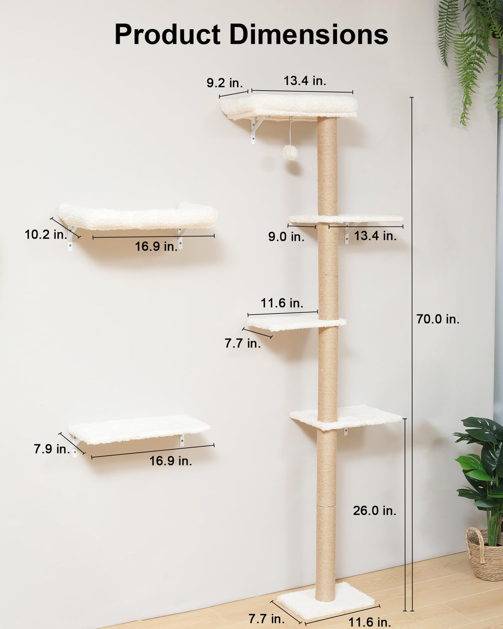 FUKUMARU montaje-facil-pared: instalación rápida y estable en paredes.