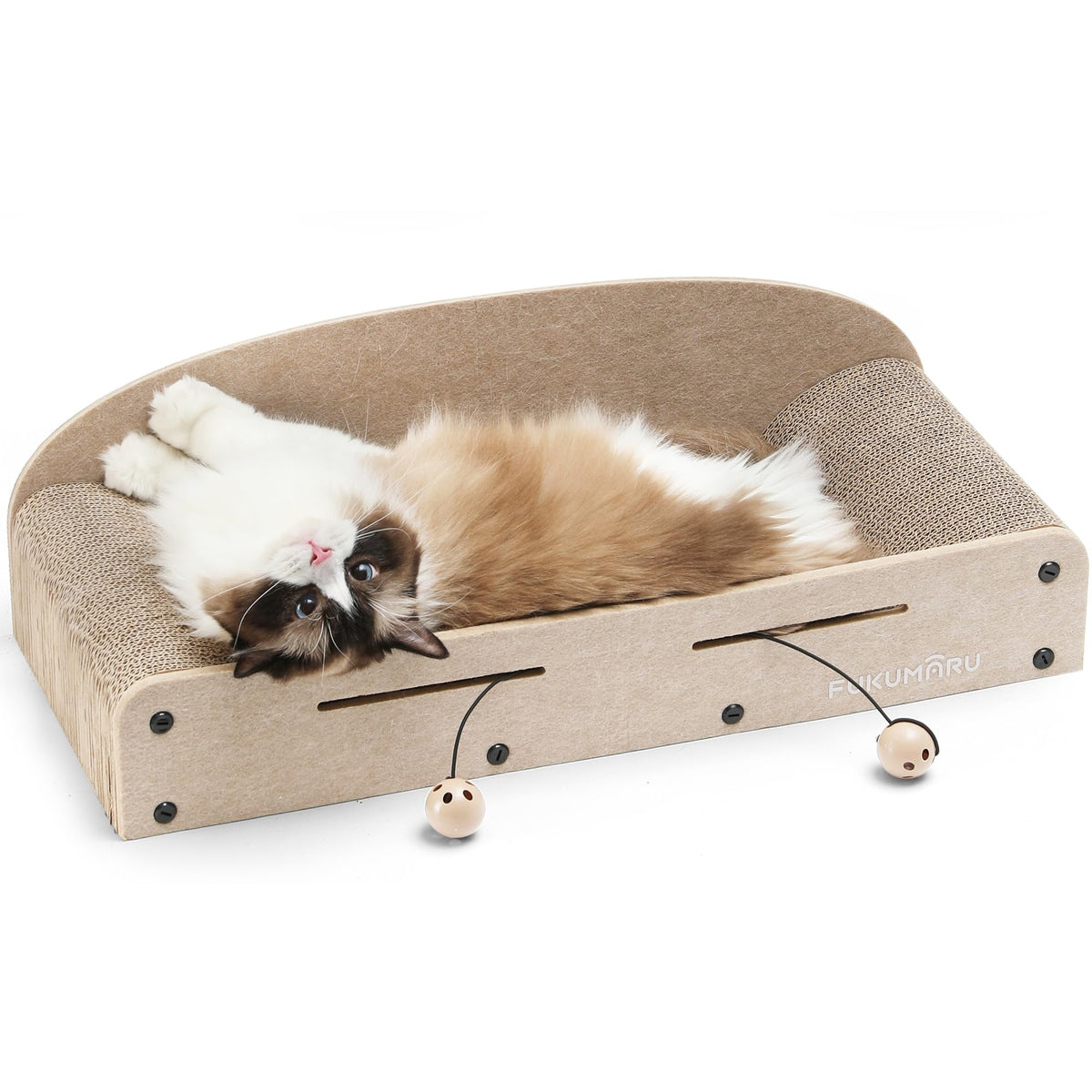 FUKUMARU rasca-cama para gatos, 26 pulgadas, cómodo y espacioso para rascar y descansar