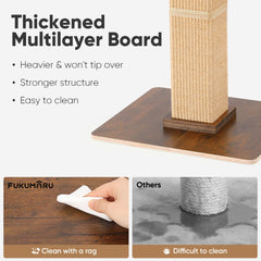 Sisal natural de FUKUMARU, textura similar corteza, ideal para rascar y ejercitar.