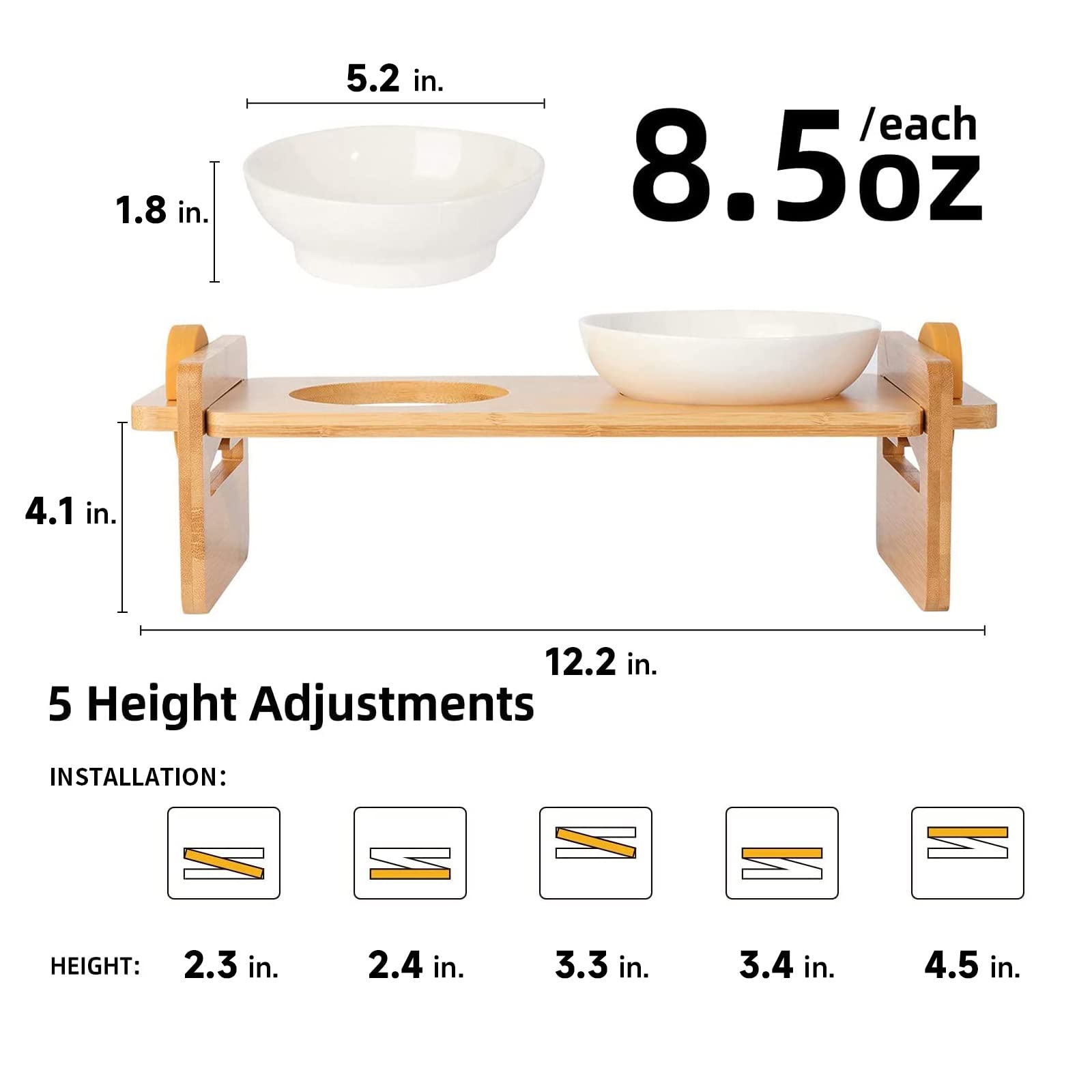 Soporte de bambú impermeable FUKUMARU para plato estable en reposo.