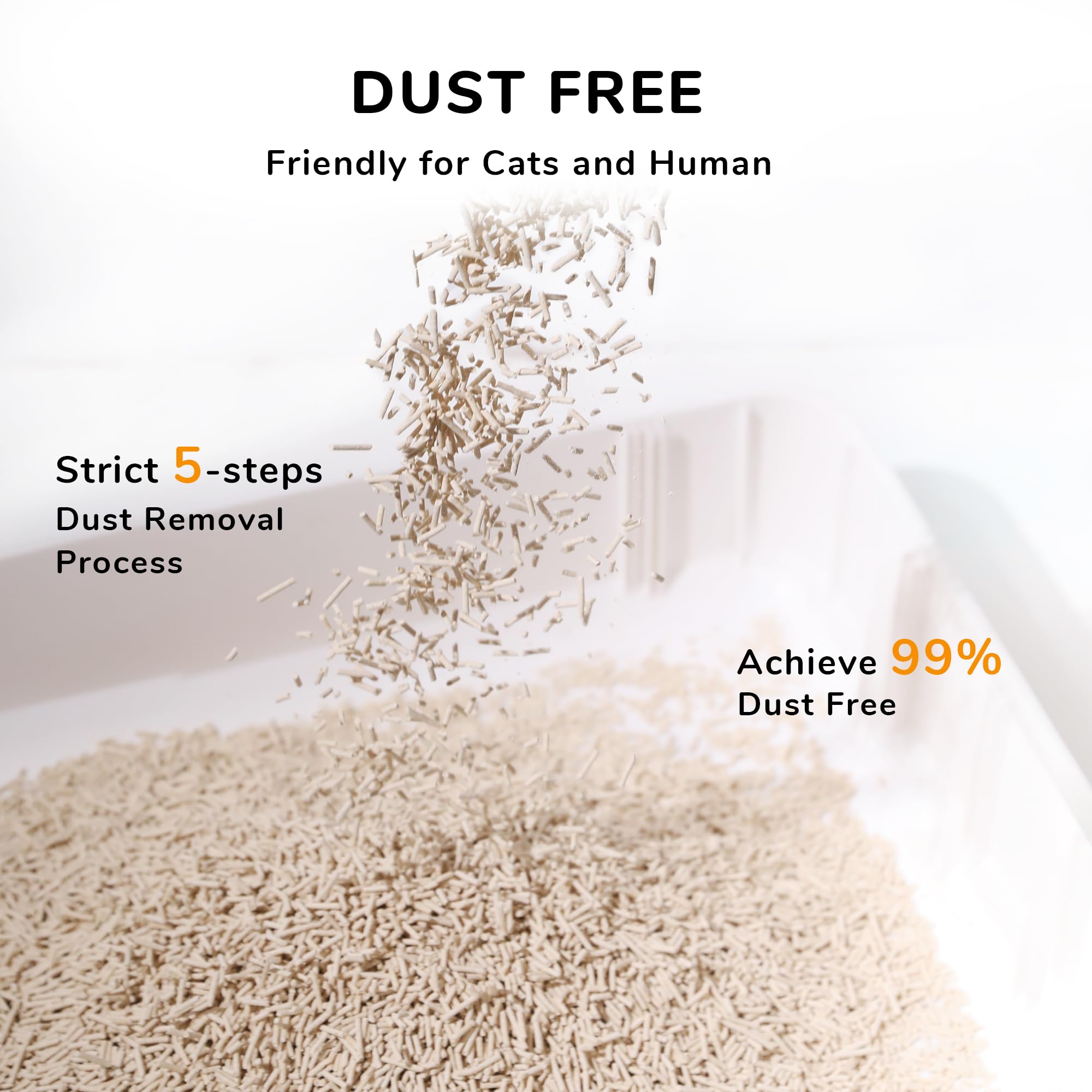 Control de olor natural con FUKUMARU tofu litter, hogar más fresco.