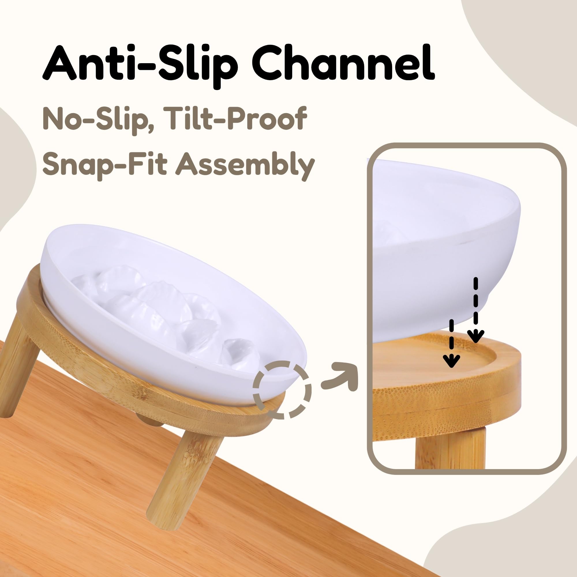 FullCharm base antideslizante de tres patas estable.
