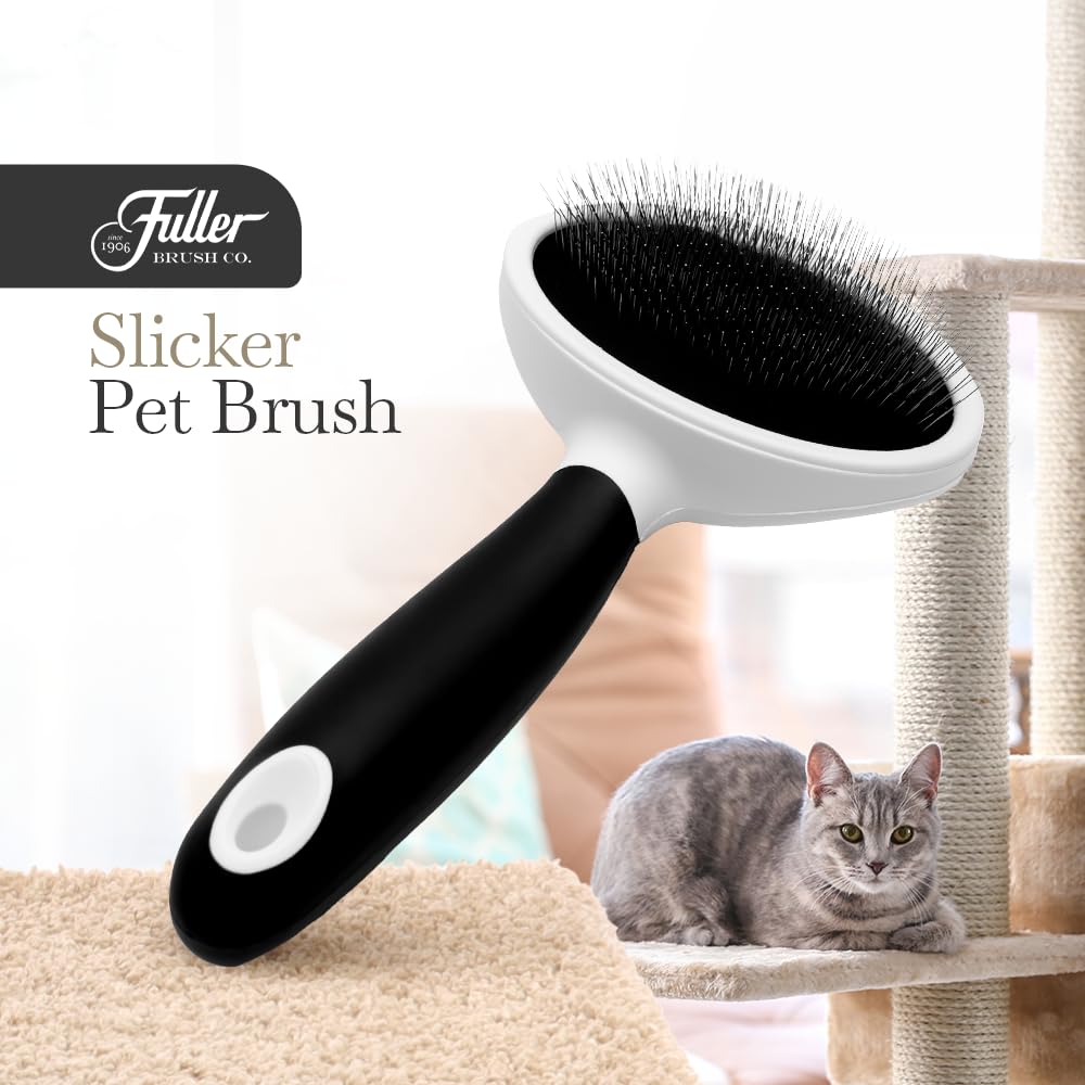 Fuller Brush Slicker con alambres de acero finos para pelajes largos y densos.