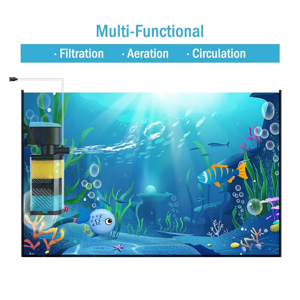 FUMAK salida doble de agua para mejor circulación en el acuario